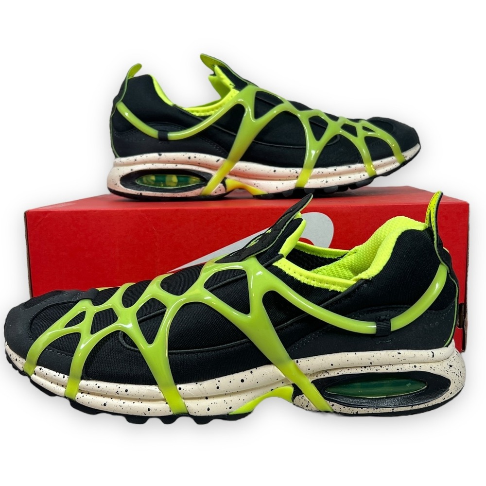 Nike Air Kukini Shoes Black Volt Green Men's Size‎ 10 Sneakers Slipon